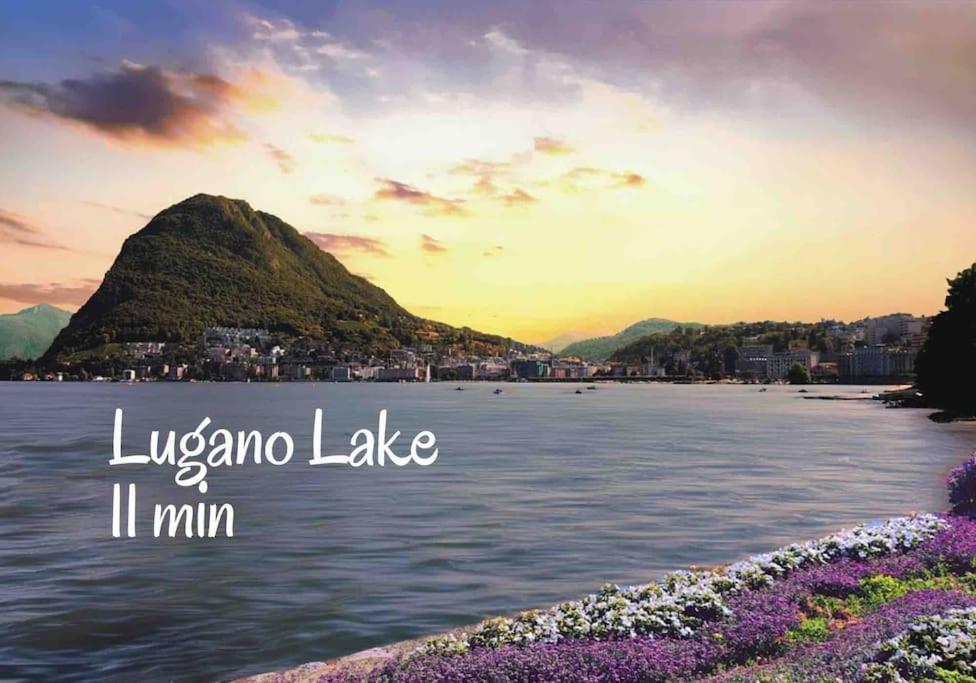 'Cuore Di Rose' Parking - Welcome Set, Netflix, For 4 Persons -By Easylife Swiss Lugano Zewnętrze zdjęcie
