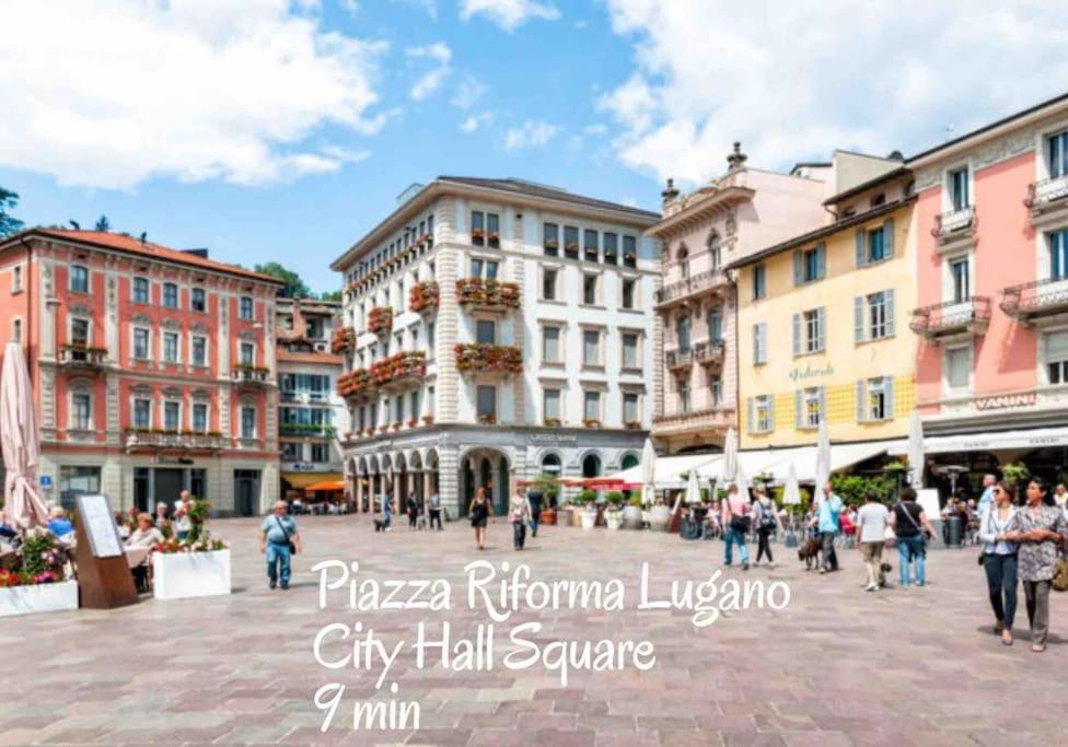 'Cuore Di Rose' Parking - Welcome Set, Netflix, For 4 Persons -By Easylife Swiss Lugano Zewnętrze zdjęcie