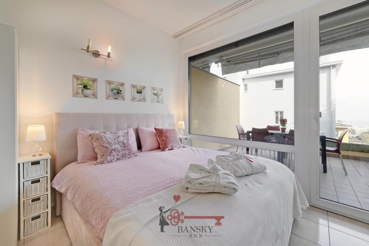 'Cuore Di Rose' Parking - Welcome Set, Netflix, For 4 Persons -By Easylife Swiss Lugano Zewnętrze zdjęcie